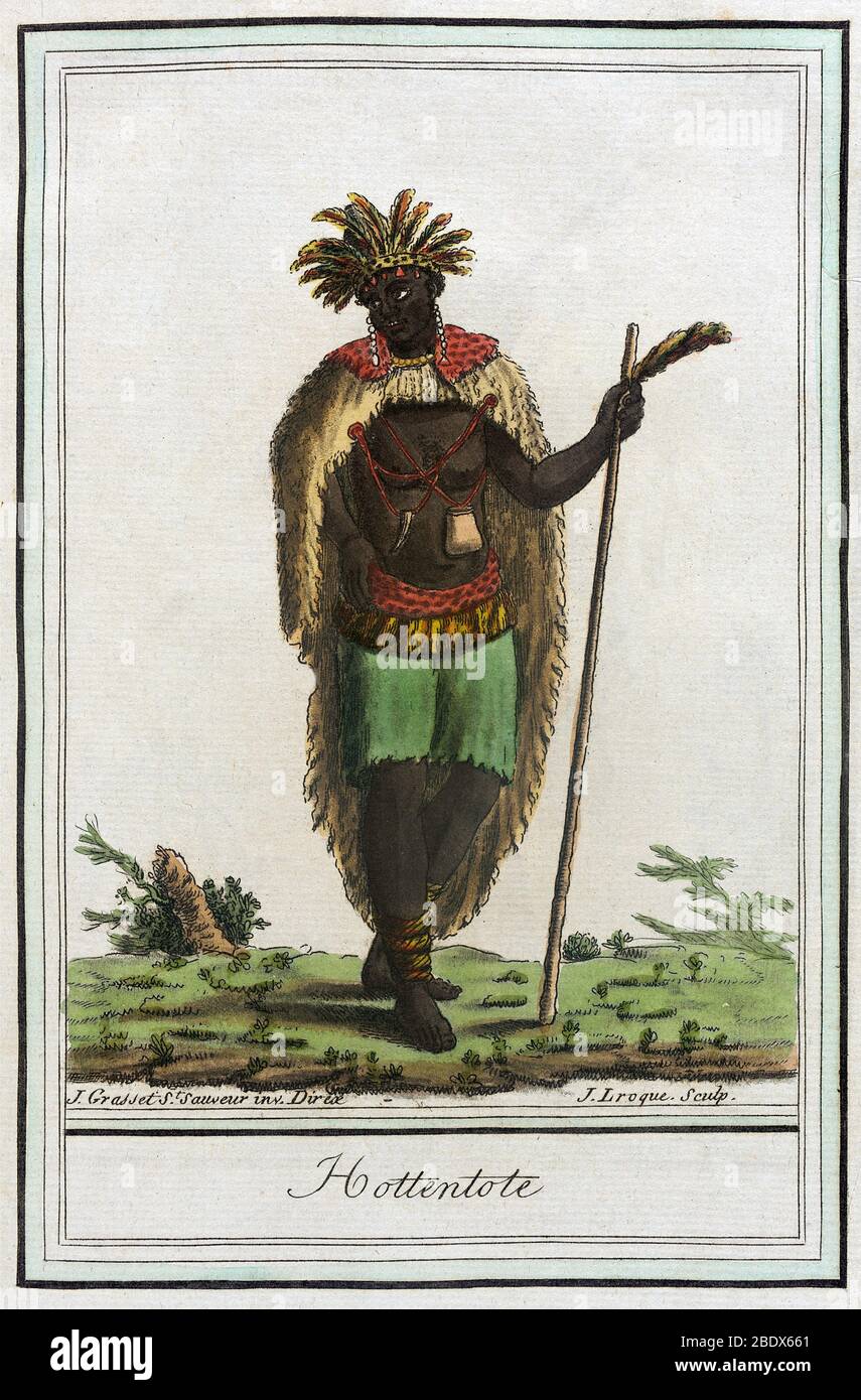 South Africa Khoikhoi Man 1797 Stock Photo Alamy