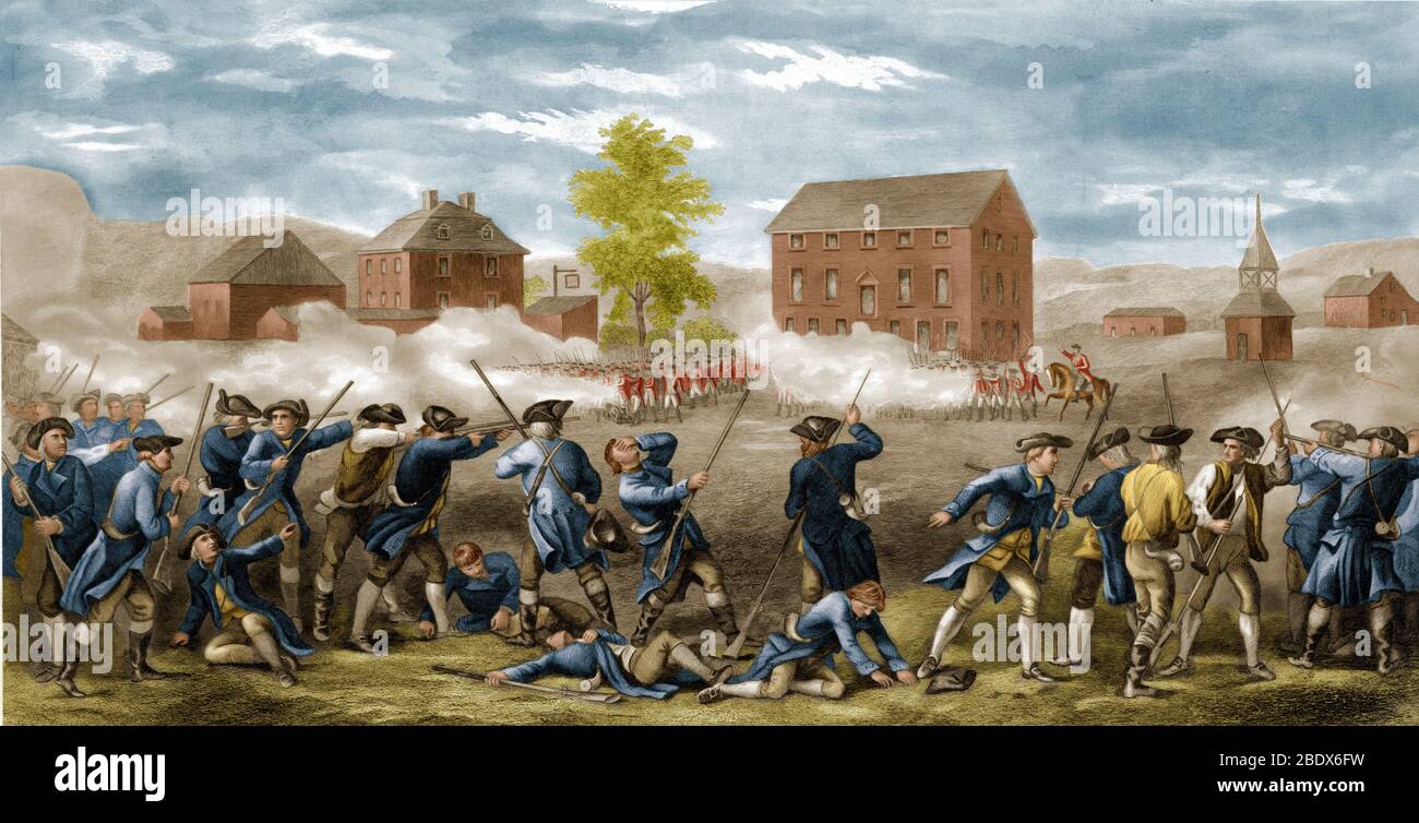 Battle of Lexington, 1775 Stock Photo