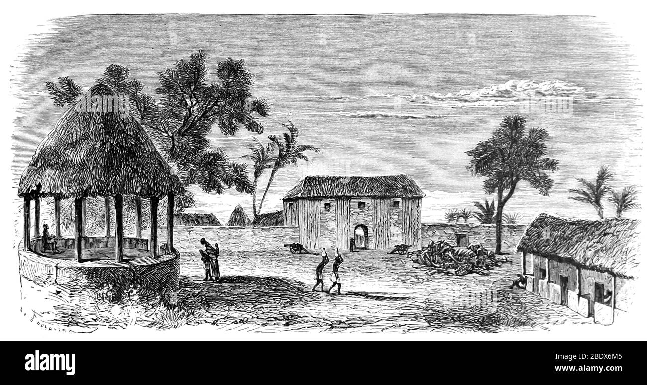 West Africa, Palace of Glele, King of Dahomey, 19th Century Stock Photo