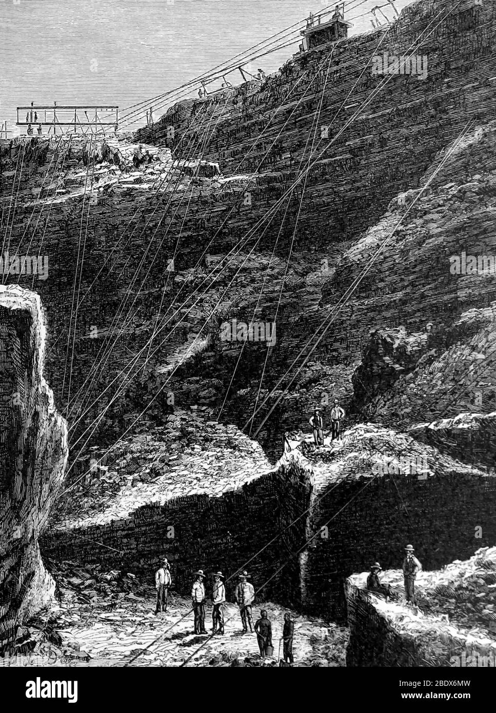 South Africa, Kimberley Diamond Mine, 19th Century Stock Photo