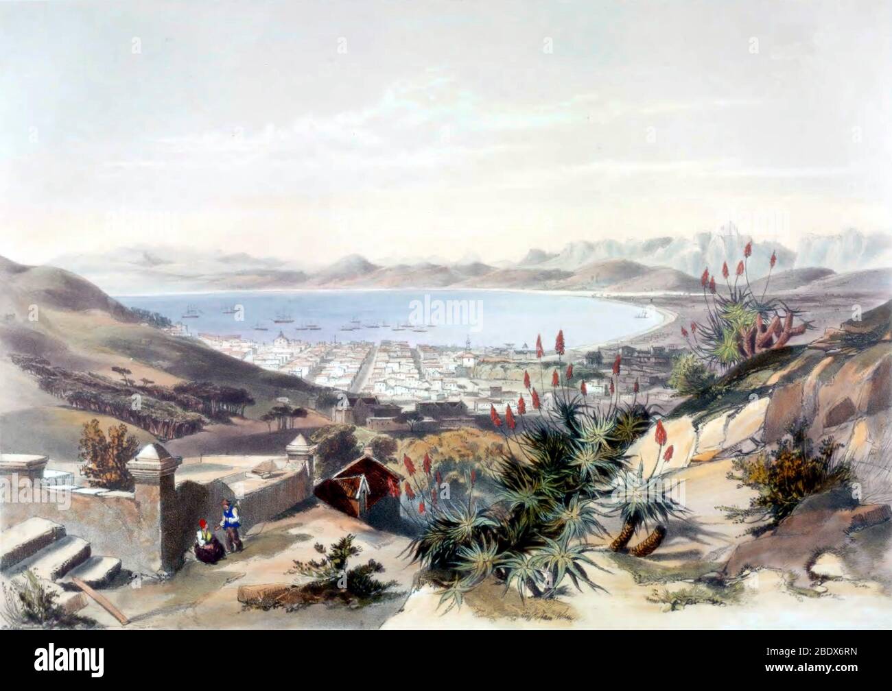South Africa, Cape Town, 1840s Stock Photo Alamy