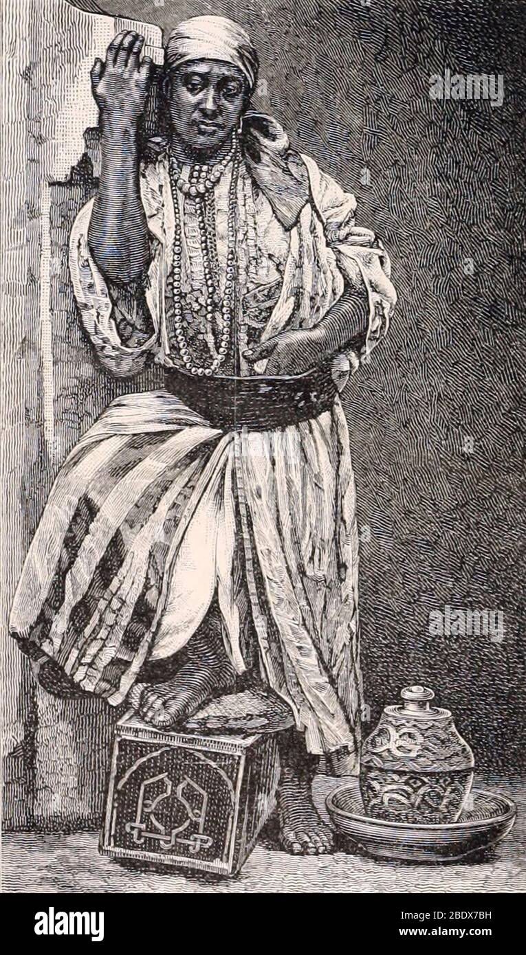 North Africa, Moroccan Slave, 19th Century Stock Photo