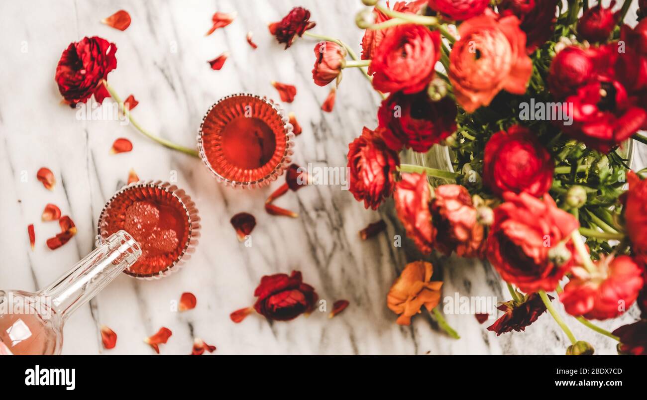 Close up pouring rose wine hi-res stock photography and images - Alamy