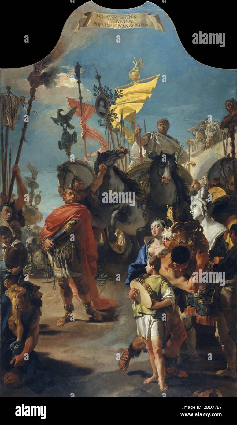 Triumph of Gaius Marius, 104 BC Stock Photo