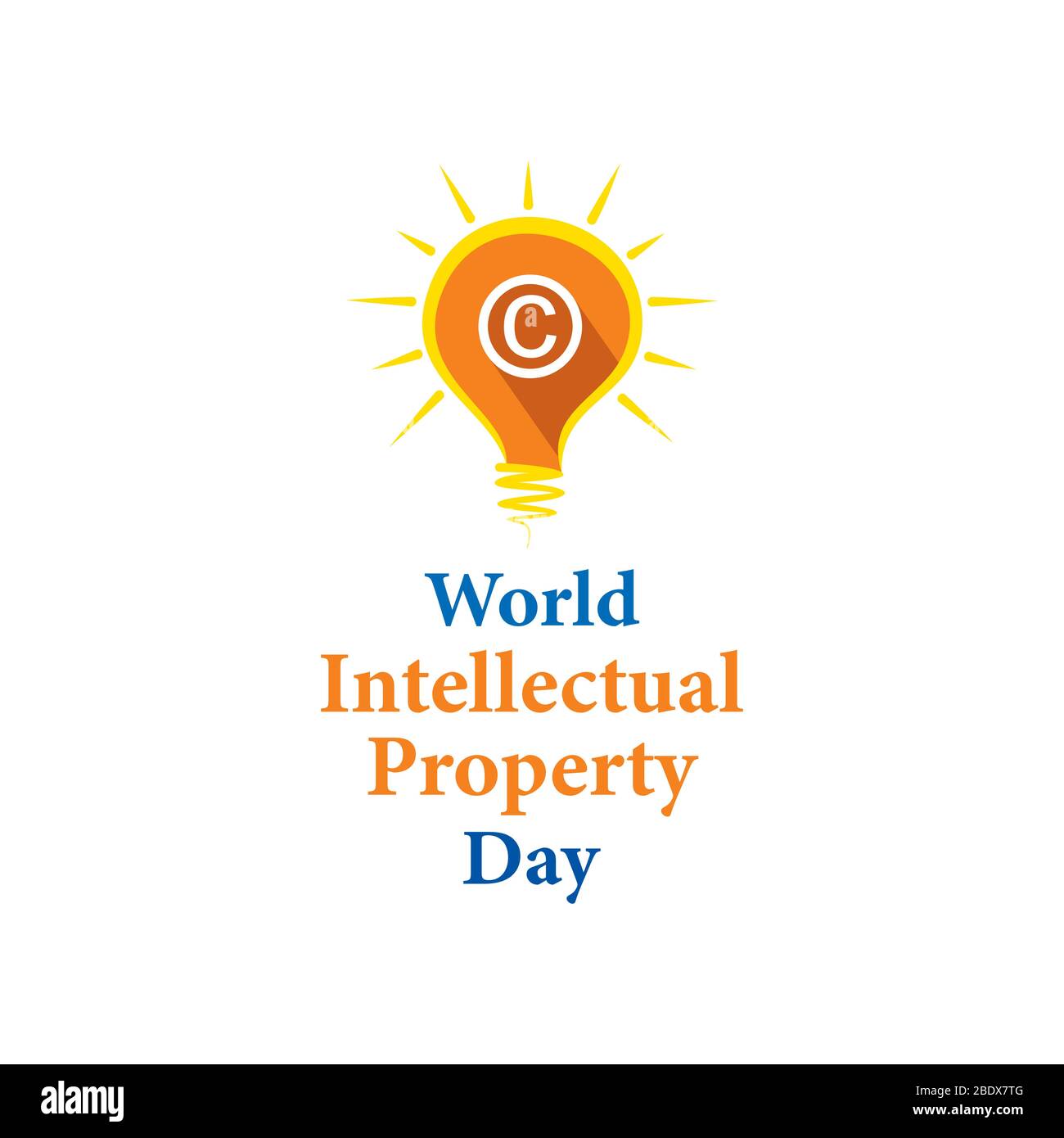 World Intellectual Property Day poster design. Vector illustration background. Stock Vector