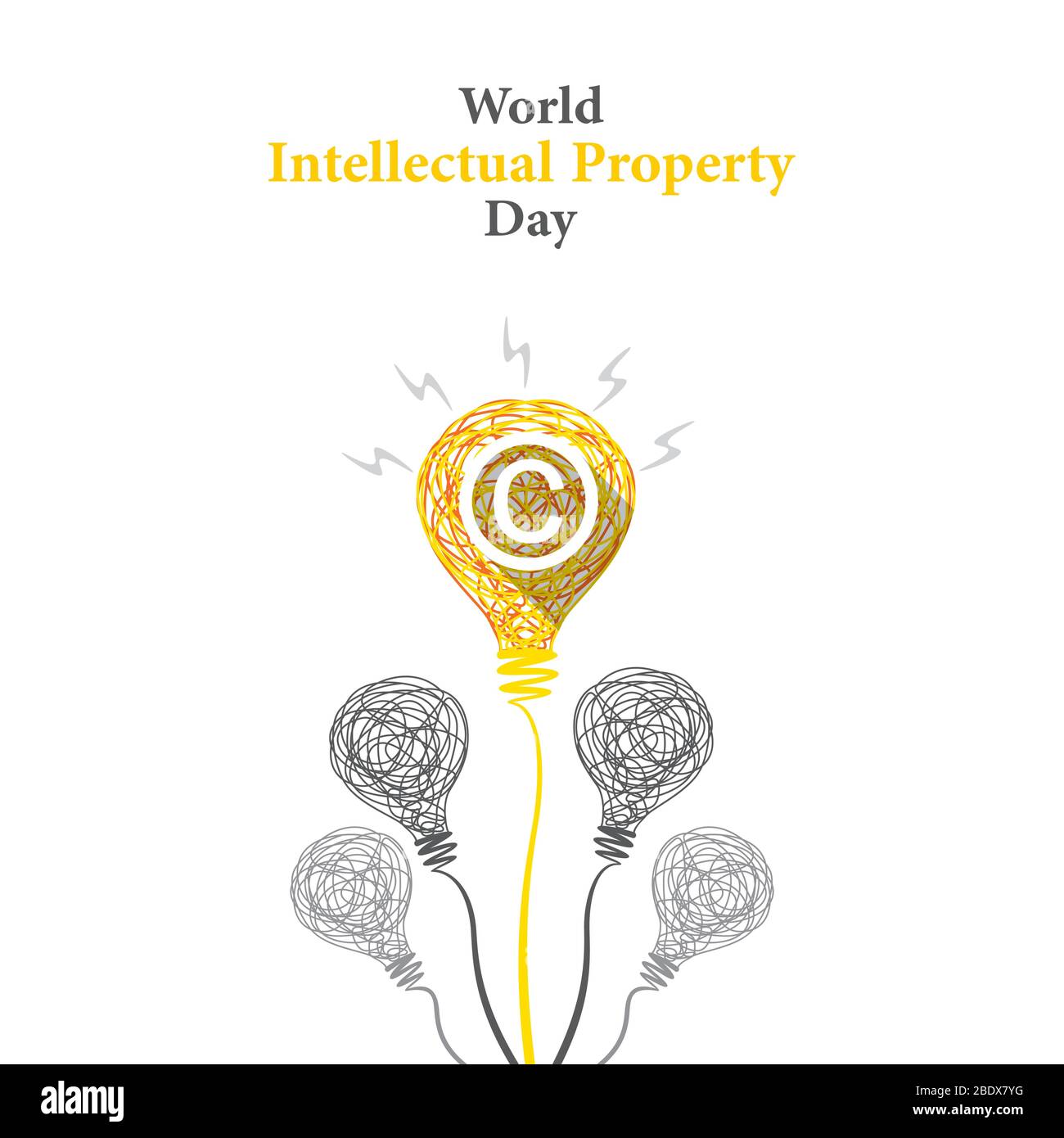 World Intellectual Property Day poster design. Vector illustration