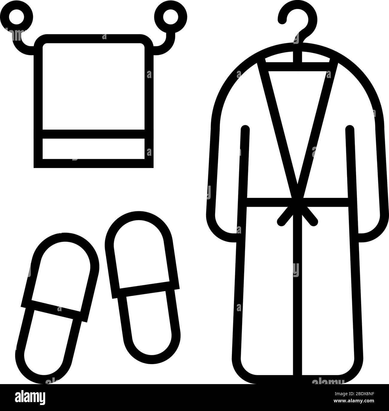 Hotel robe bathroom Stock Vector Images - Alamy