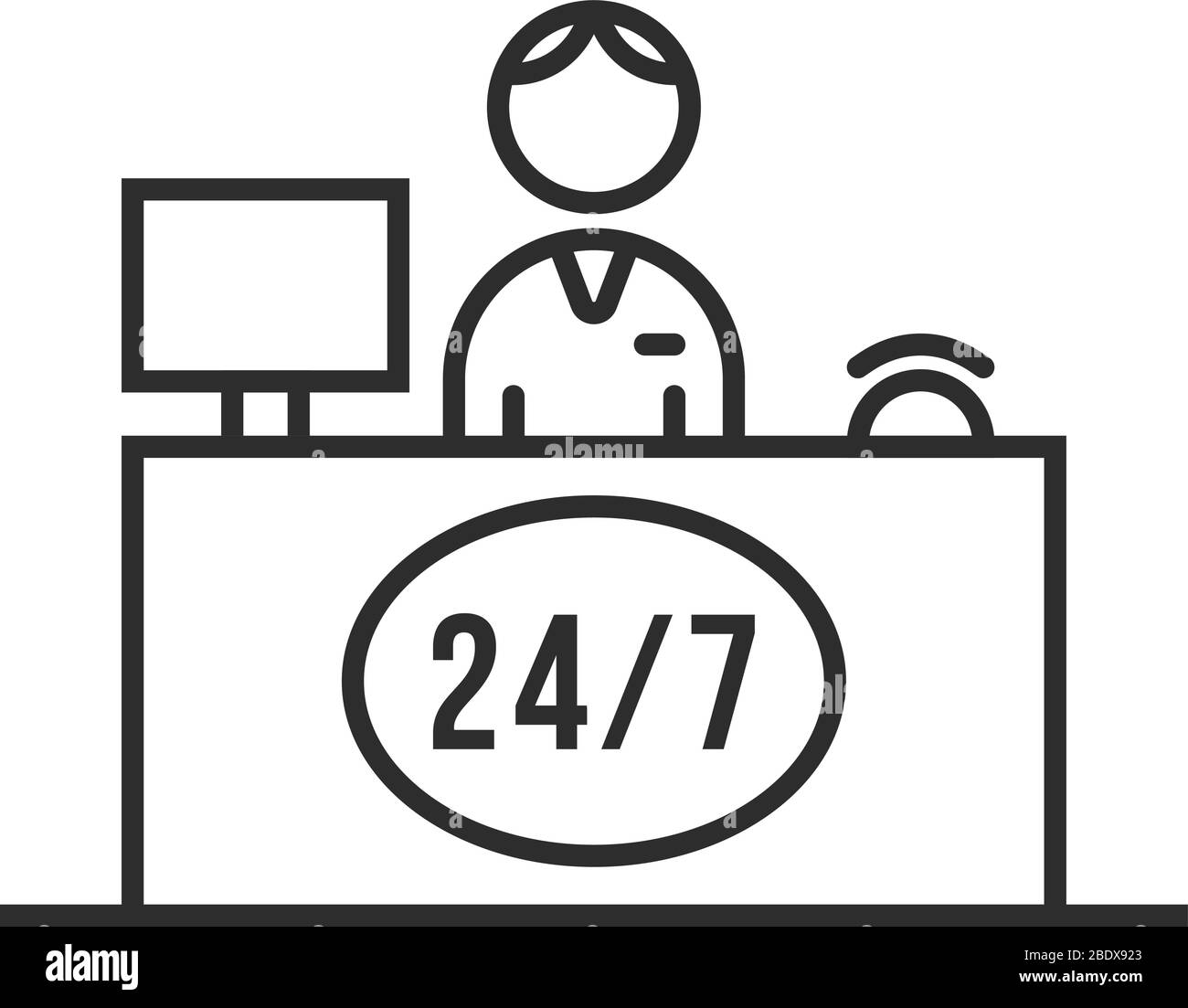 Hotel receptionist character icon vector hi-res stock photography and ...