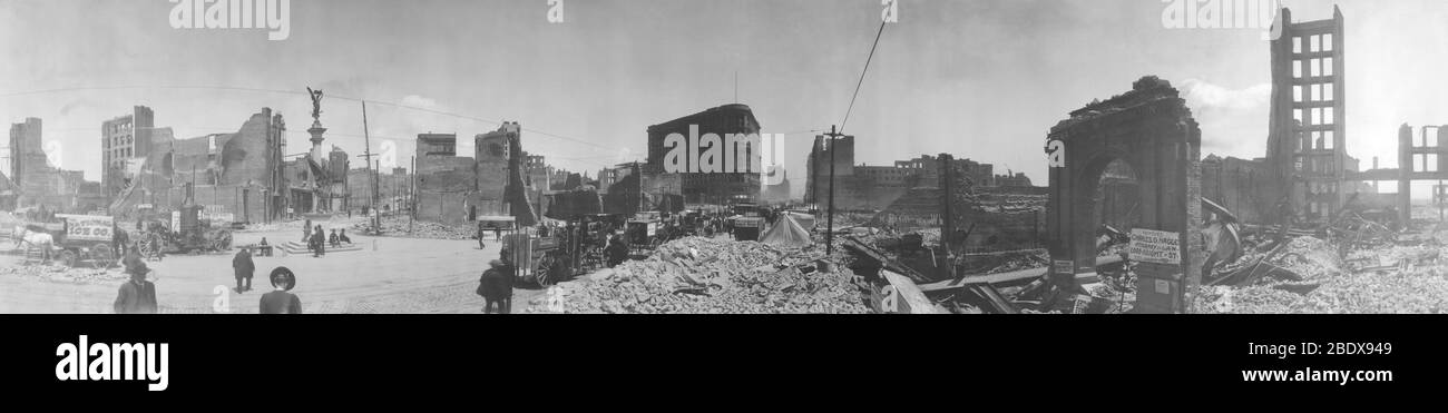 San Francisco Earthquake, 1906 Stock Photo