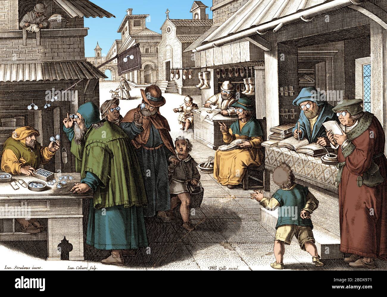 The Invention of Eyeglasses, Nova Reperta, 16th Century Stock Photo Alamy
