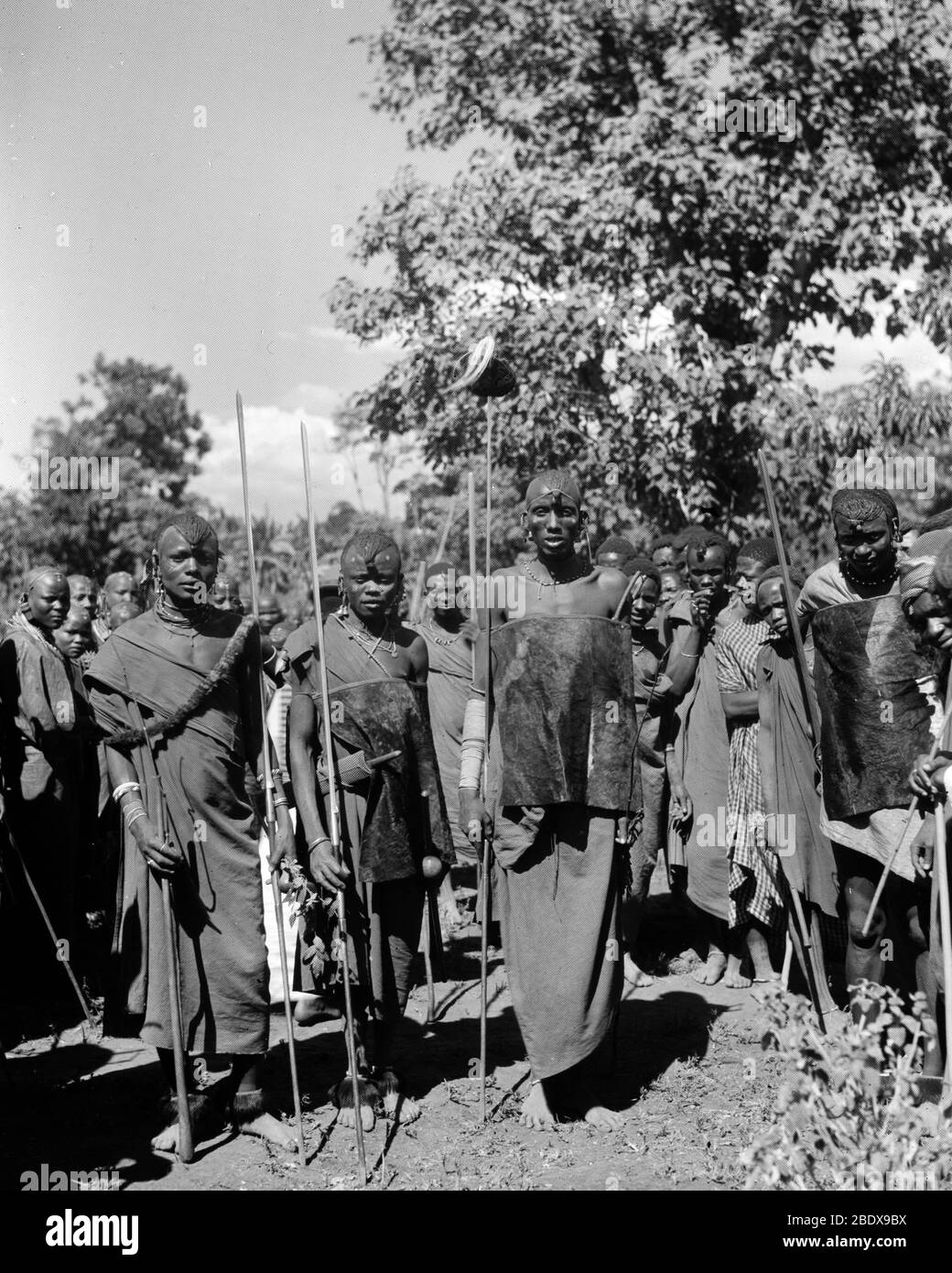 East Africa, Maasai Warriors, 1936 Stock Photo