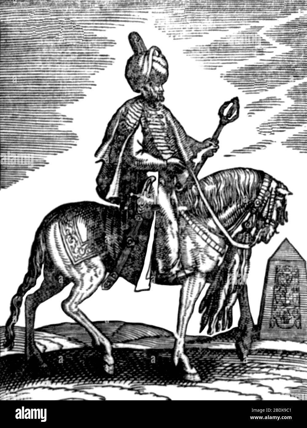 Janissary Commander, Ottoman Army, 1685 Stock Photo