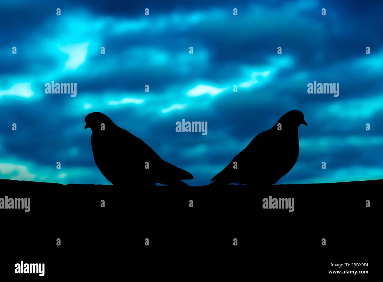 Sad couple and silhouette hi-res stock photography and images - Alamy