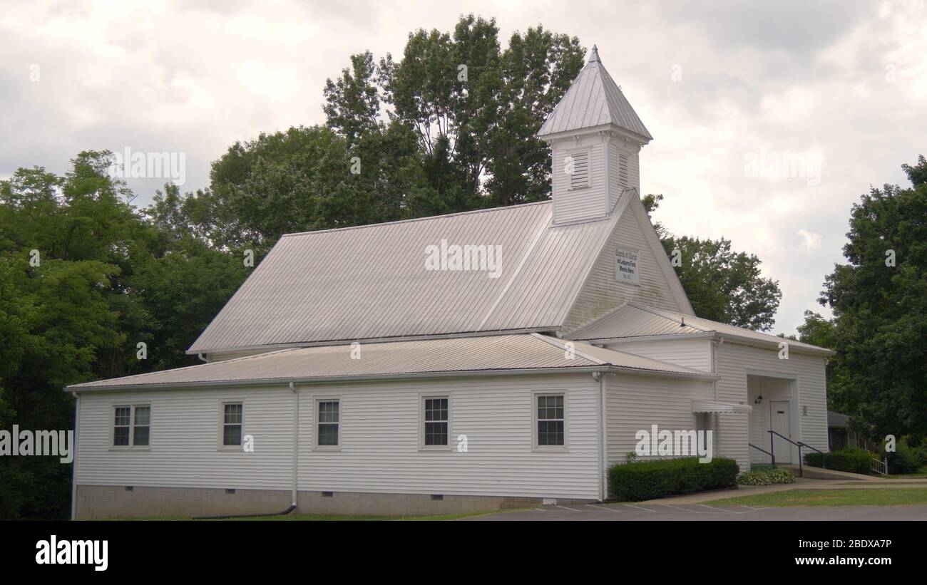 Church of Christ at Leipers Fork Tennessee - LEIPERS FORK, UNITED STATES - JUNE 17, 2019 Stock Photo