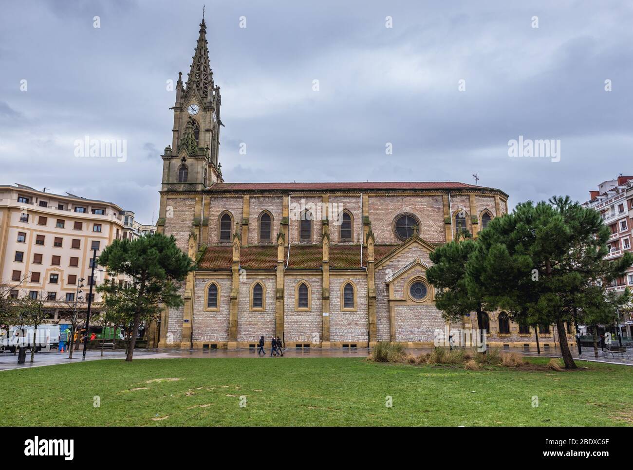 Church of San Ignacio de Loyola in San Sebastian coastal city located in the Basque Autonomous Community, Spain Stock Photo