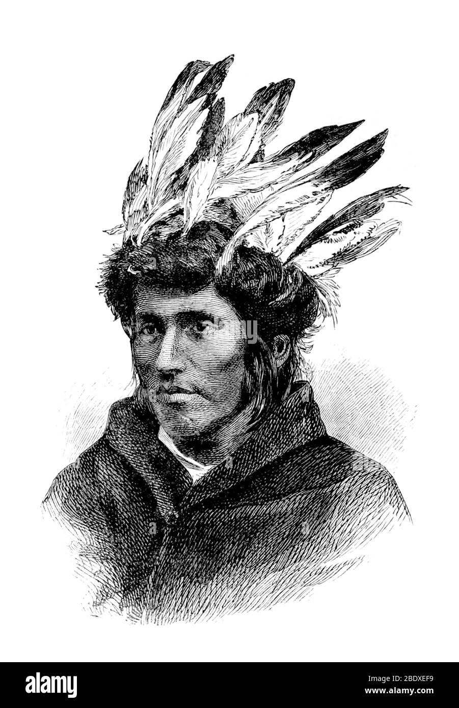 Hole in the Day the Younger, Ojibwe Indian Chief Stock Photo