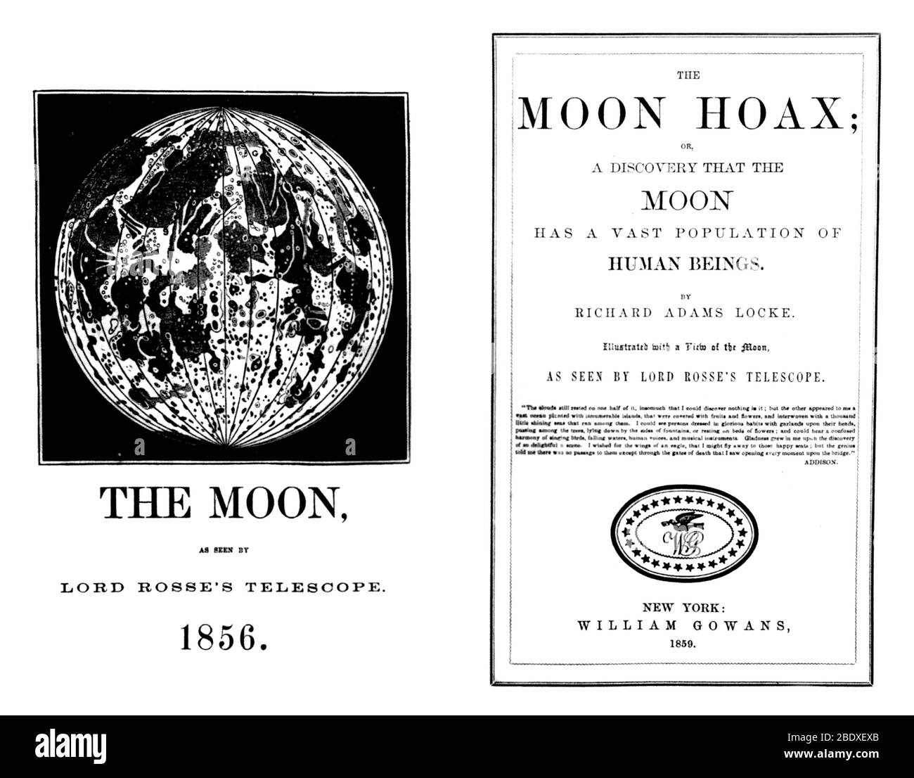 The Great Moon Hoax Of Black And White Stock Photos Images Alamy