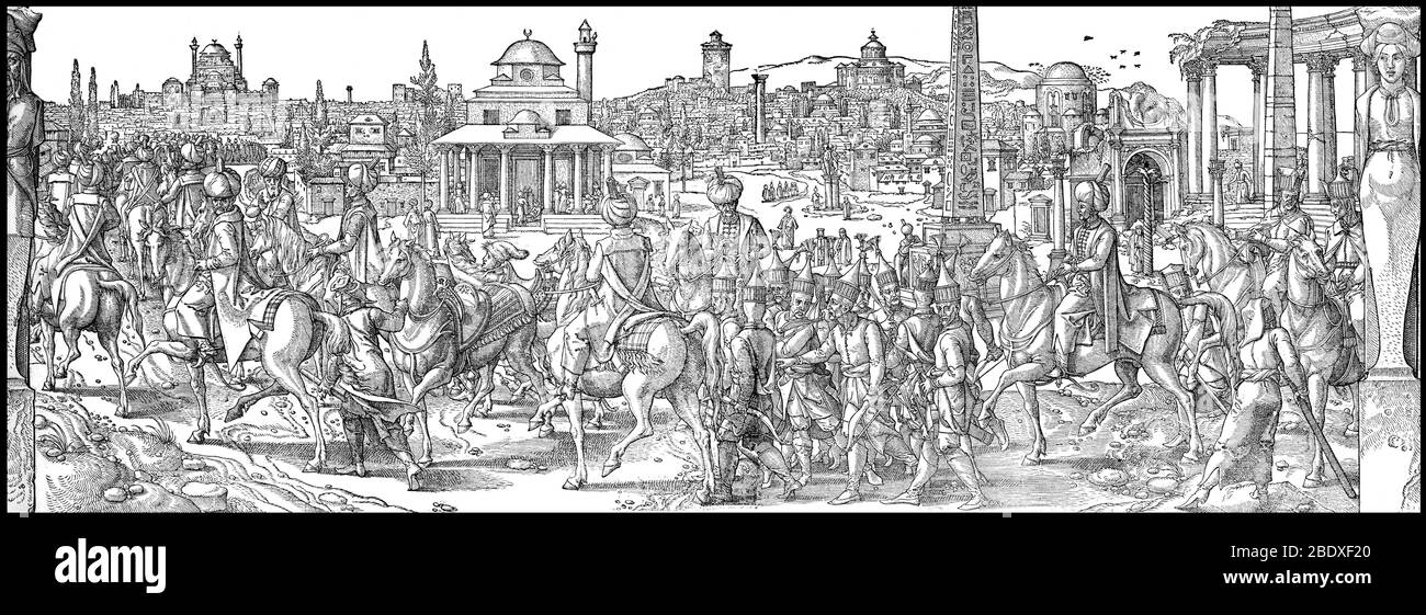 Constantinople Procession of Suleiman I, 1553 Stock Photo