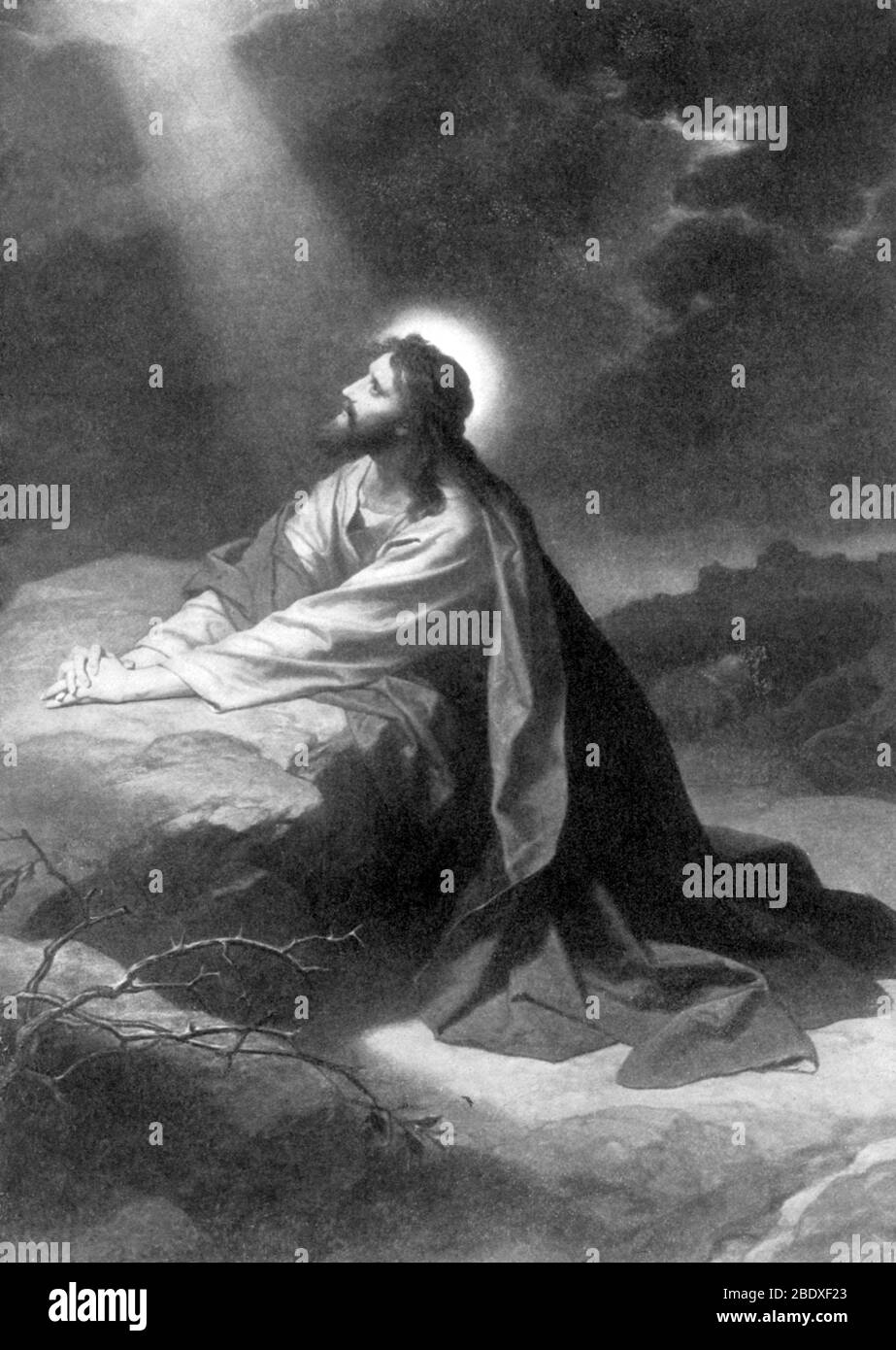 Christ in Gethsemane Stock Photo