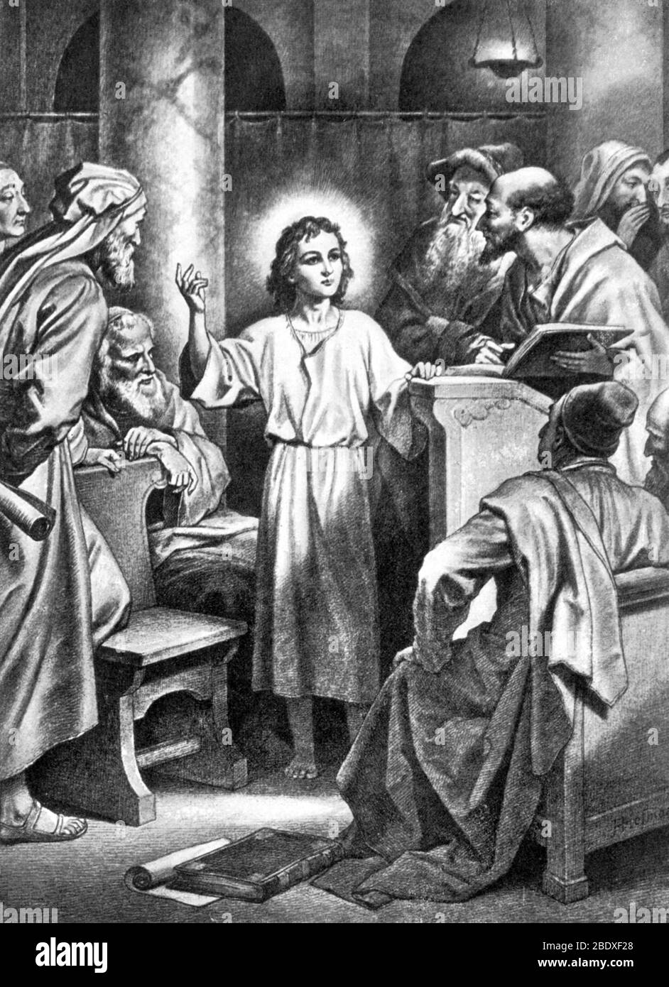 Jesus Disputing with the Doctors Stock Photo
