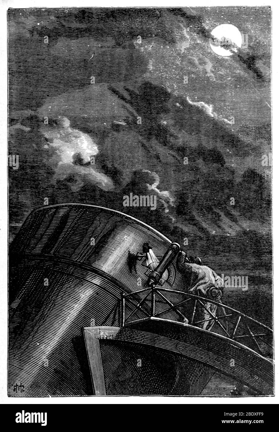 Jules Verne, 'From the Earth to the Moon' Stock Photo