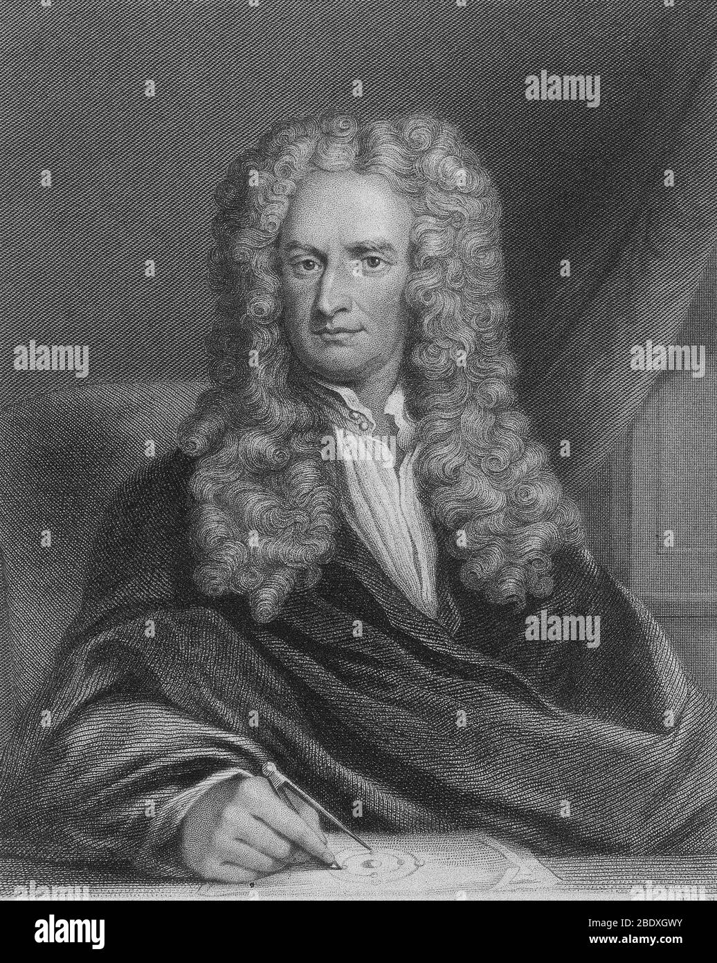 Isaac Newton, English Physicist Stock Photo