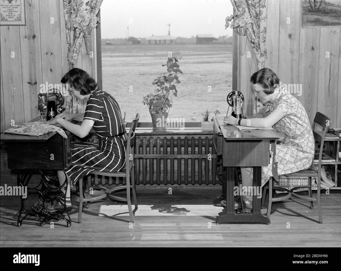 Home Economics, Sewing Class, 1939 Stock Photo