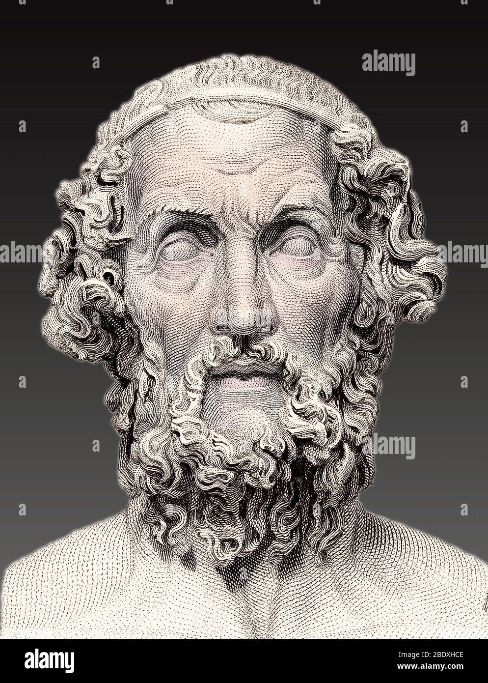 Homer, Greek Epic Poet Stock Photo