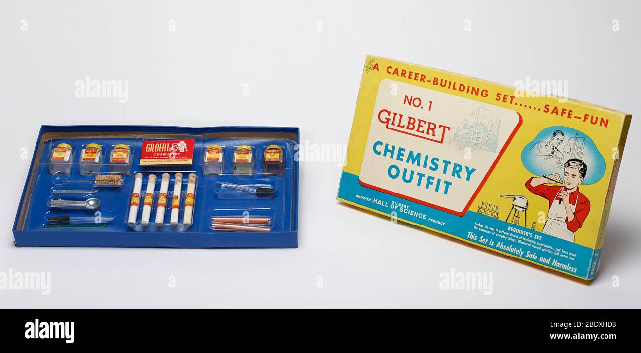 Gilbert Chemistry Set, 1954 Stock Photo