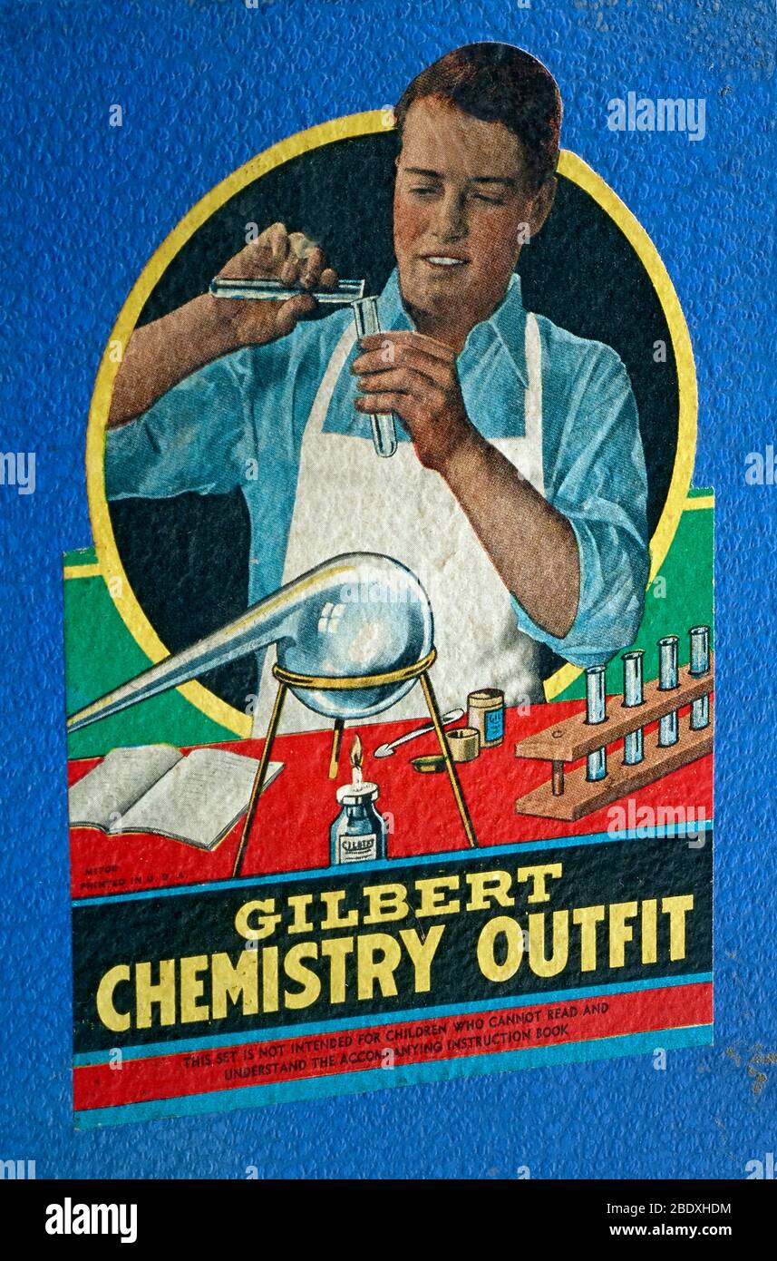 Gilbert Chemistry Set, 1954 Stock Photo