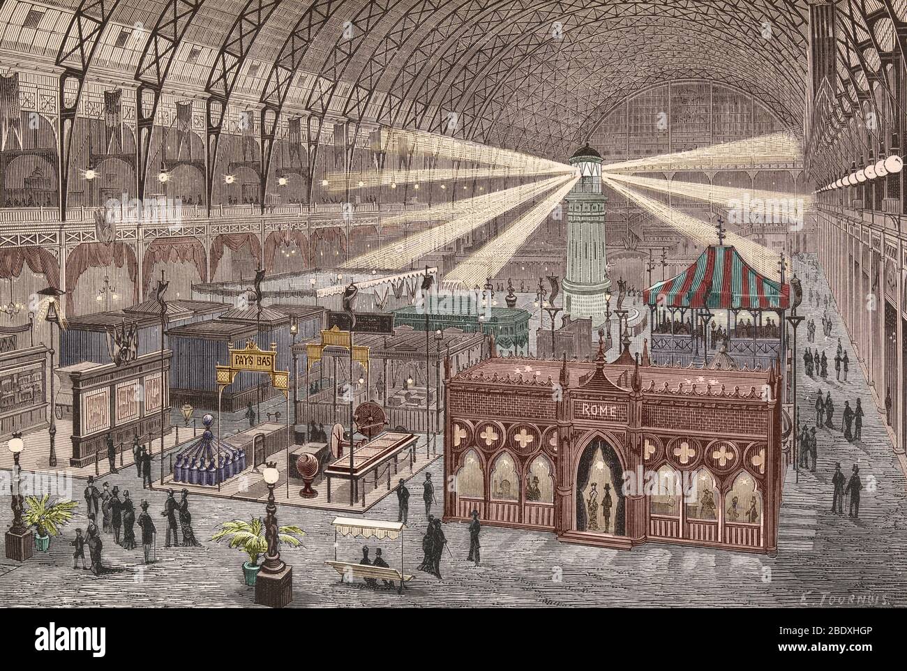 International Exposition of Electricity, Paris, 1881 Stock Photo