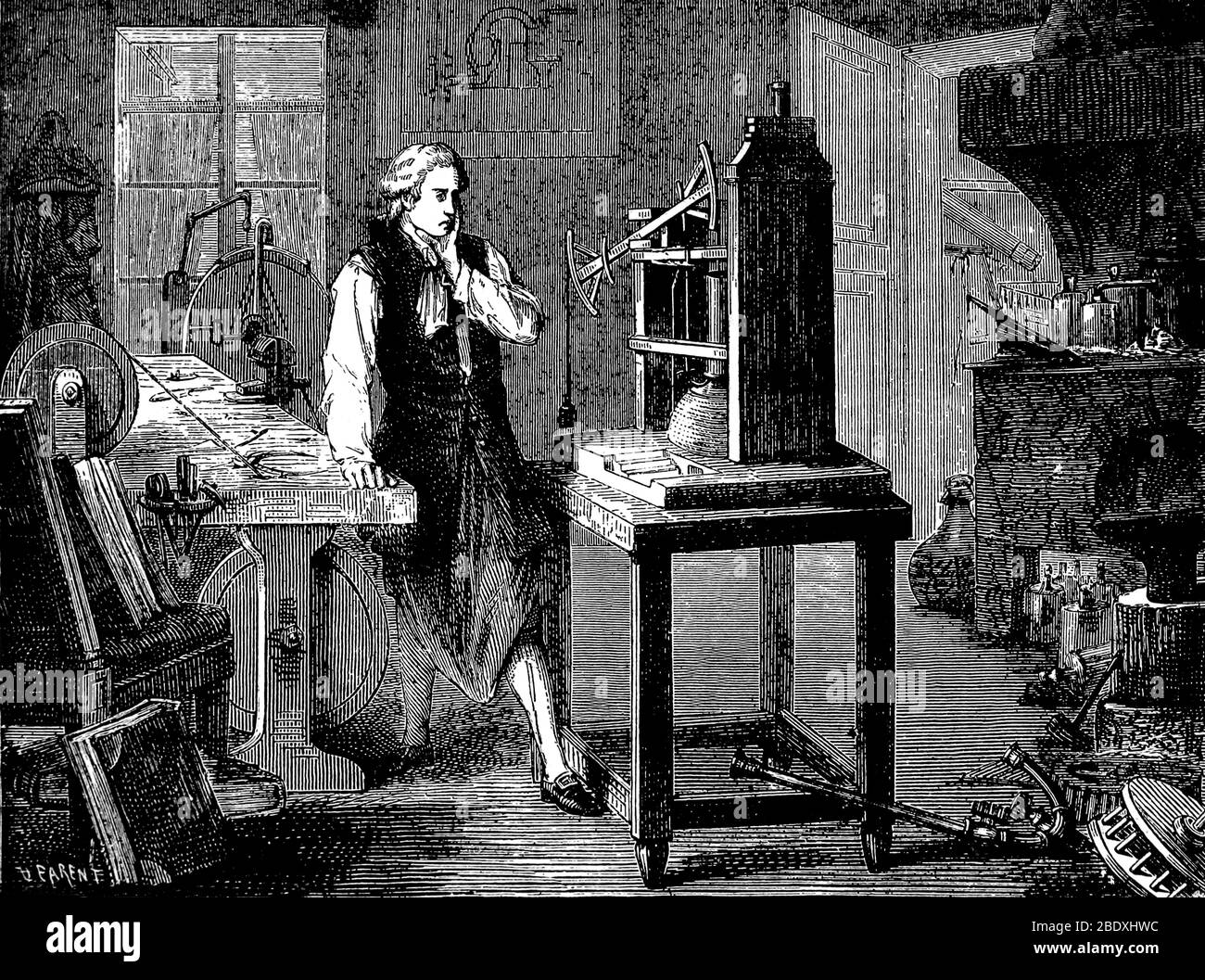 James Watt, Scottish Inventor and Engineer Stock Photo