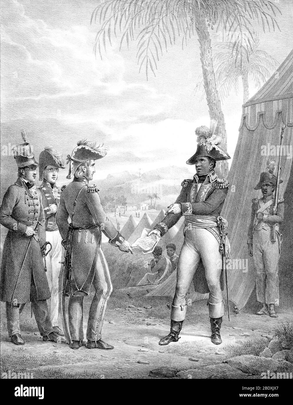 Treaty Between England and Saint-Domingue, 1798 Stock Photo