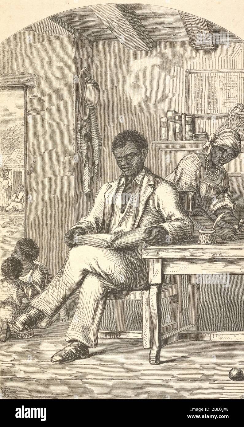Toussaint L'Ouverture, Reading Guillaume Raynal Stock Photo