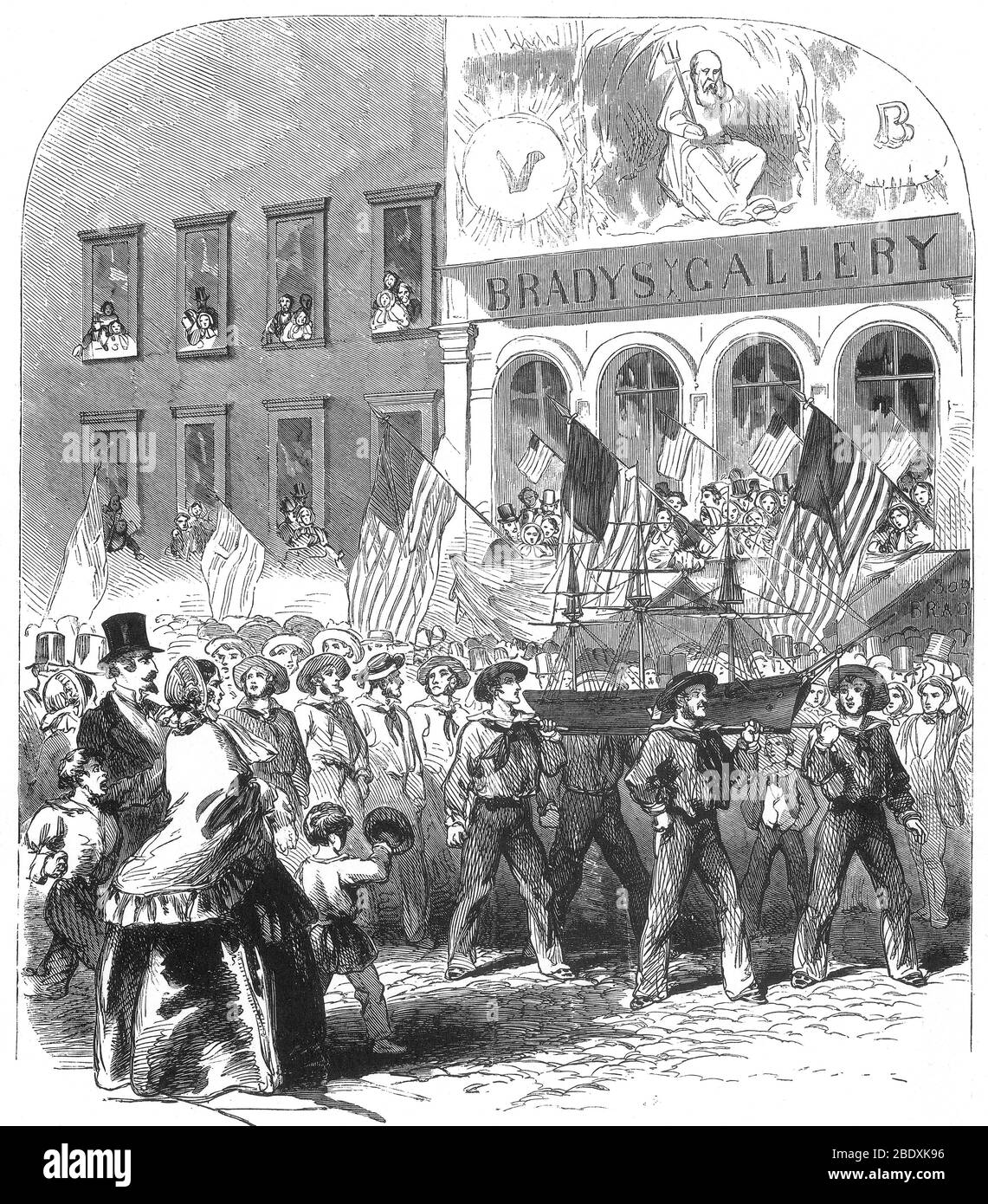 Atlantic Cable Parade, 1858 Stock Photo