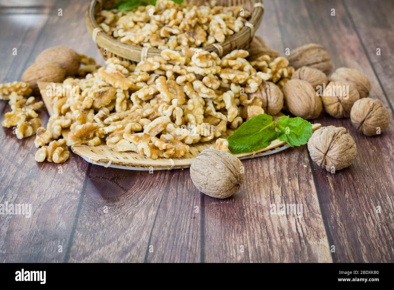 Organic heathy food - walnut Stock Photo