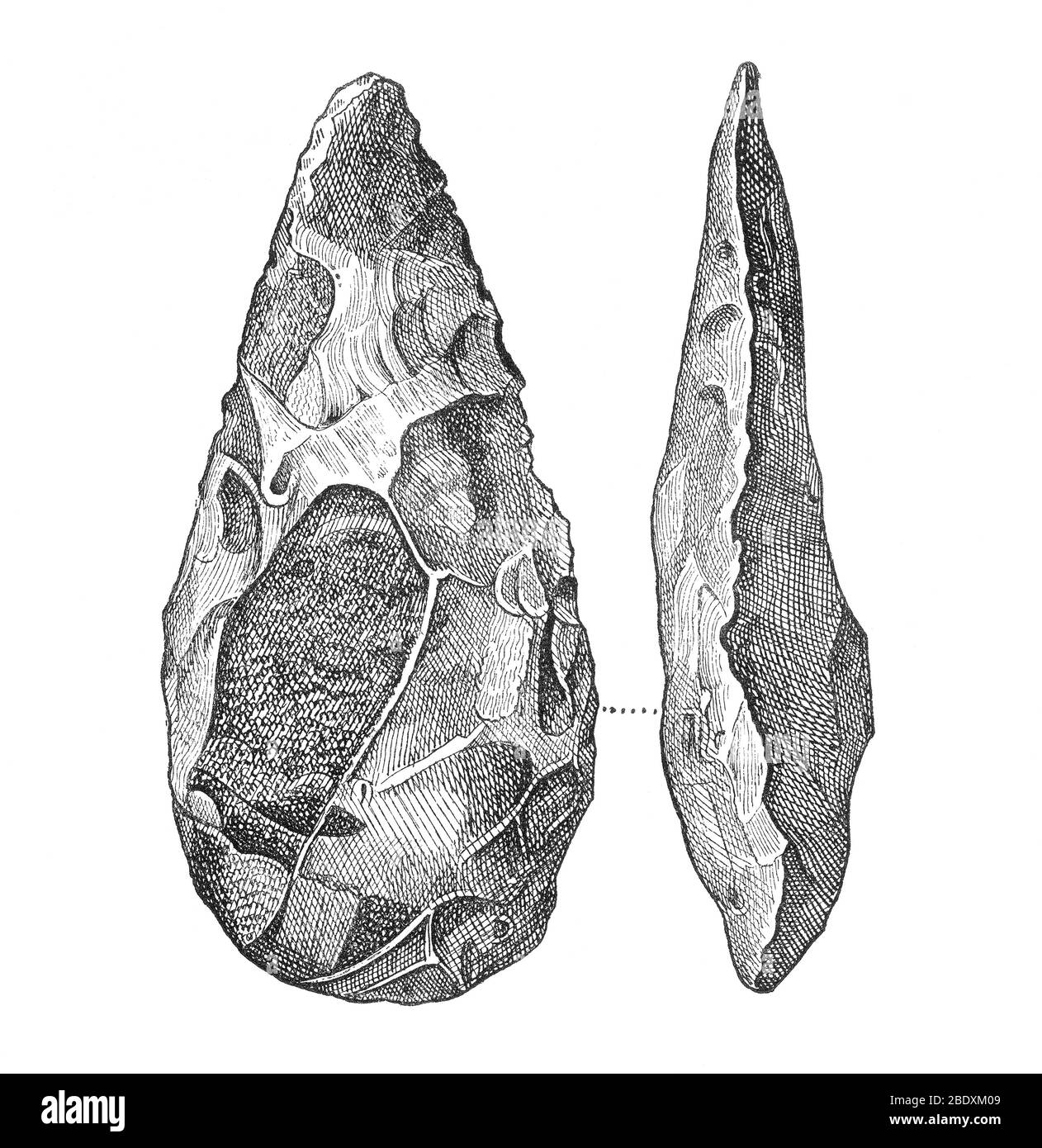 Flint Hatchet, Stone Age Tool Stock Photo