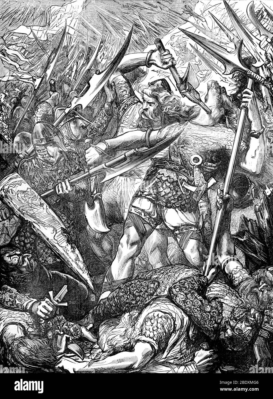 Battle of Hastings, Death of Harold Godwinson, 1066 Stock Photo