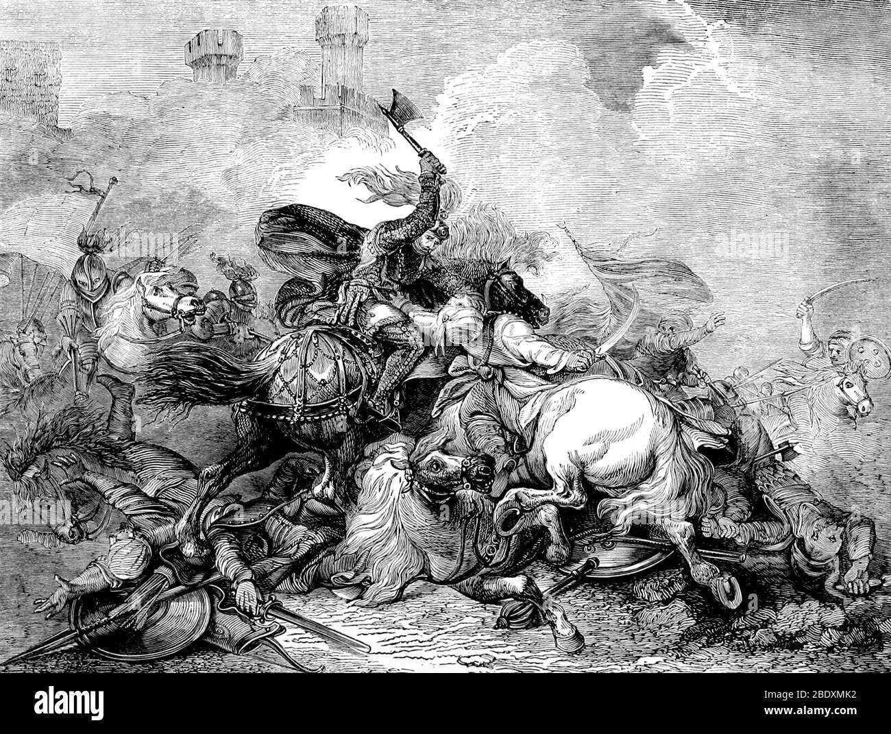 Battle of Jaffa, Richard the Lionheart, 1192 Stock Photo