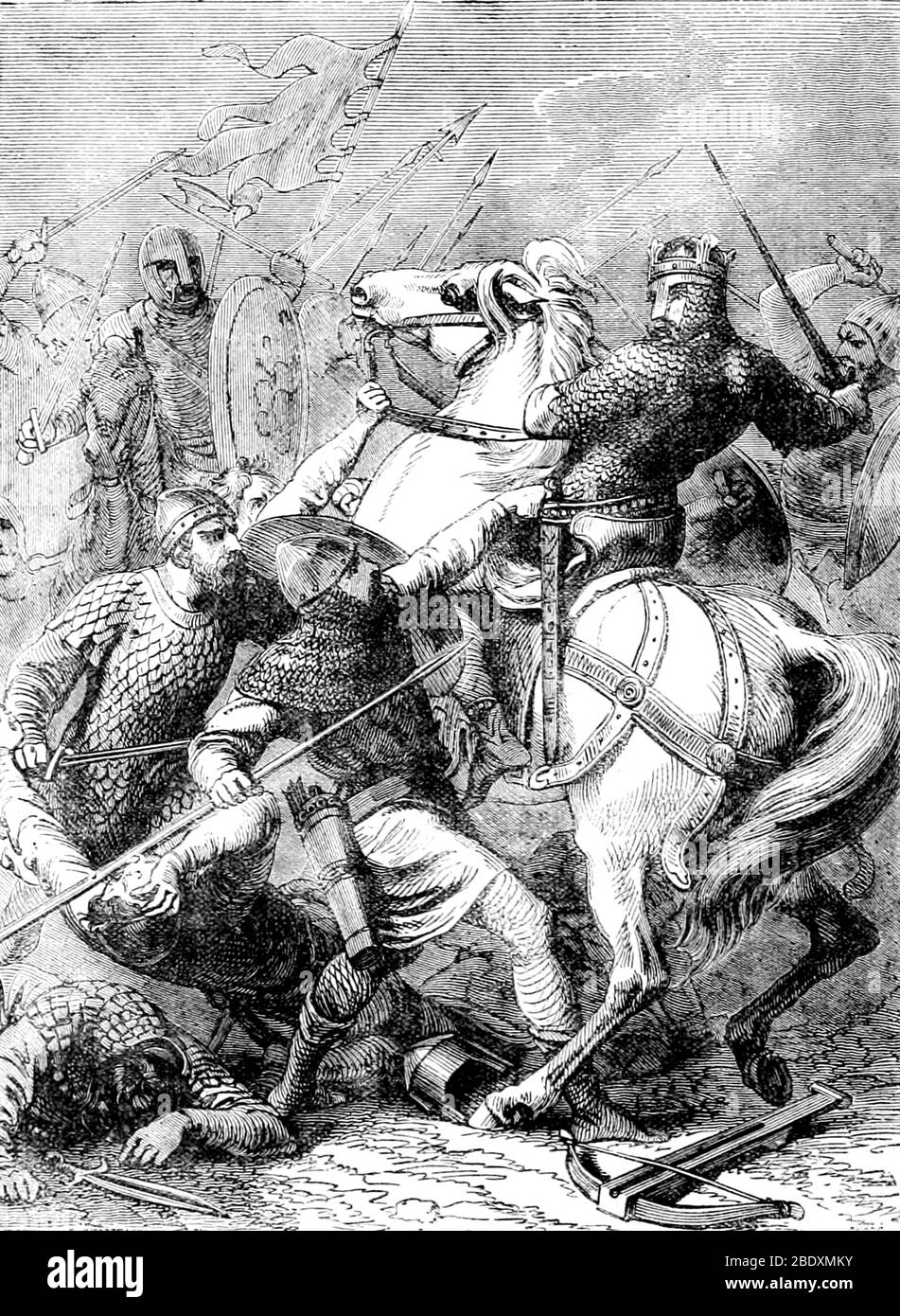 Battle of Lincoln, Capture of King Stephen, 1141 Stock Photo
