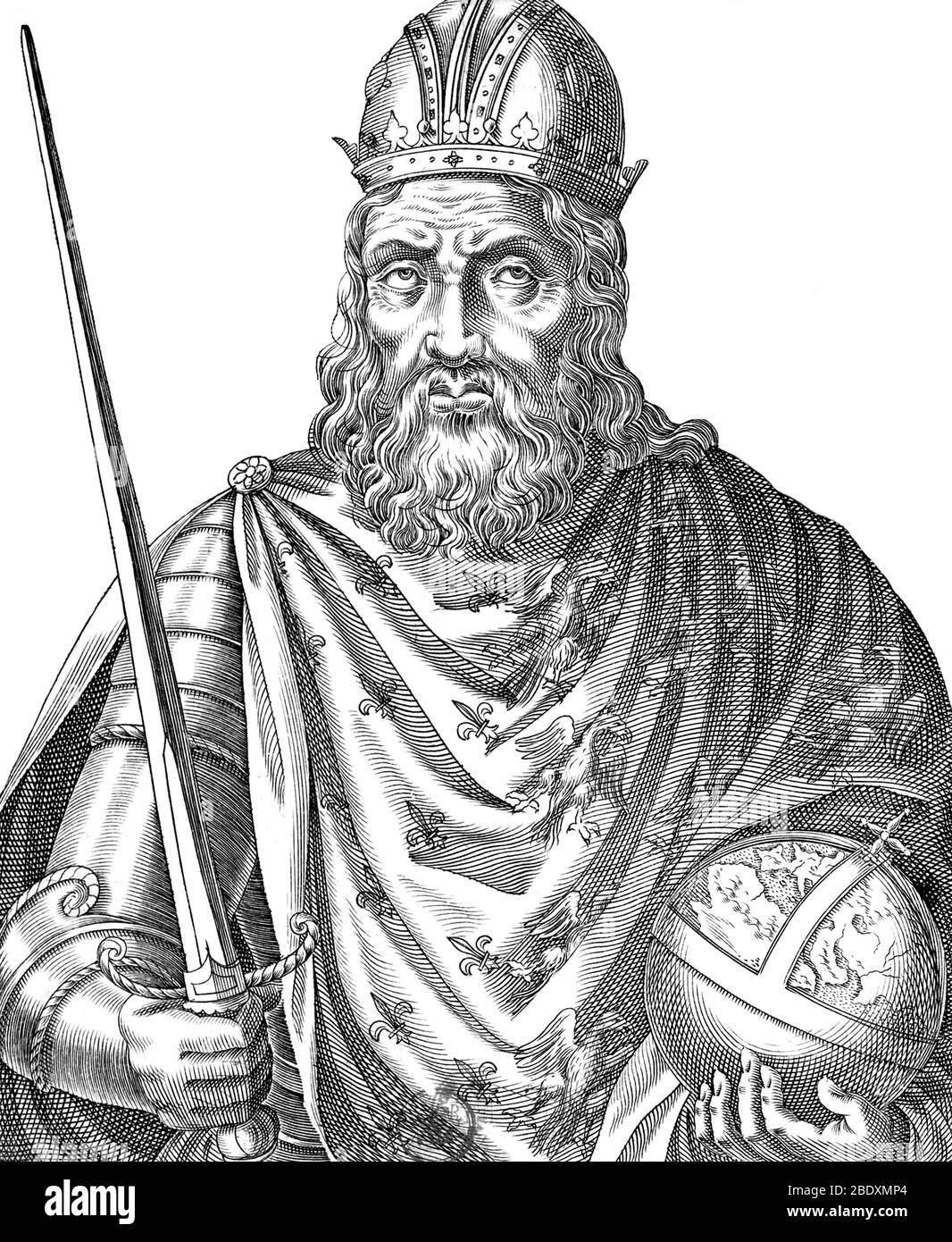 Charlemagne, First Holy Roman Emperor Stock Photo