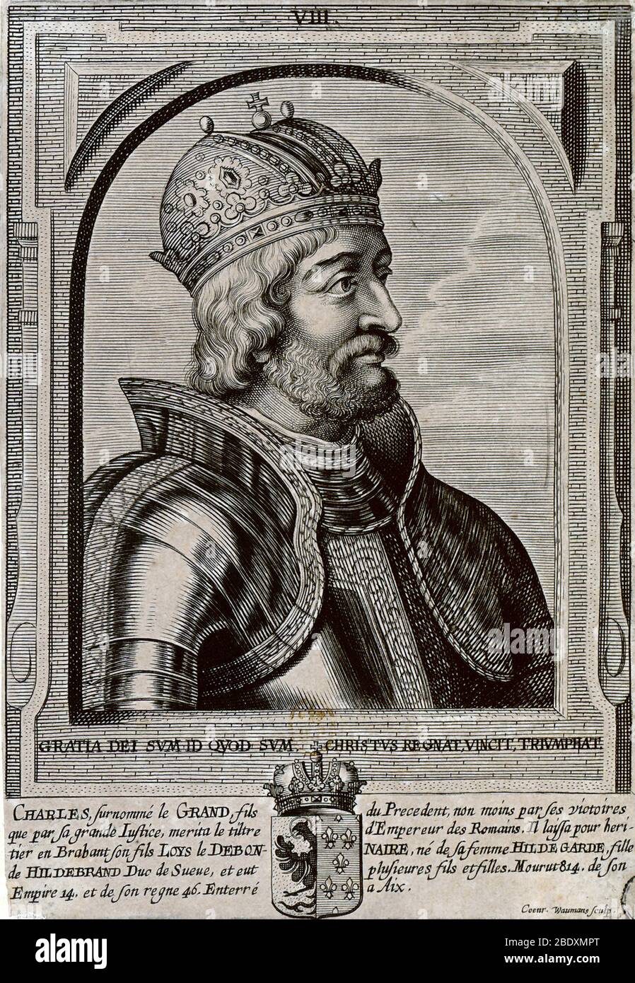Charlemagne, First Holy Roman Emperor Stock Photo