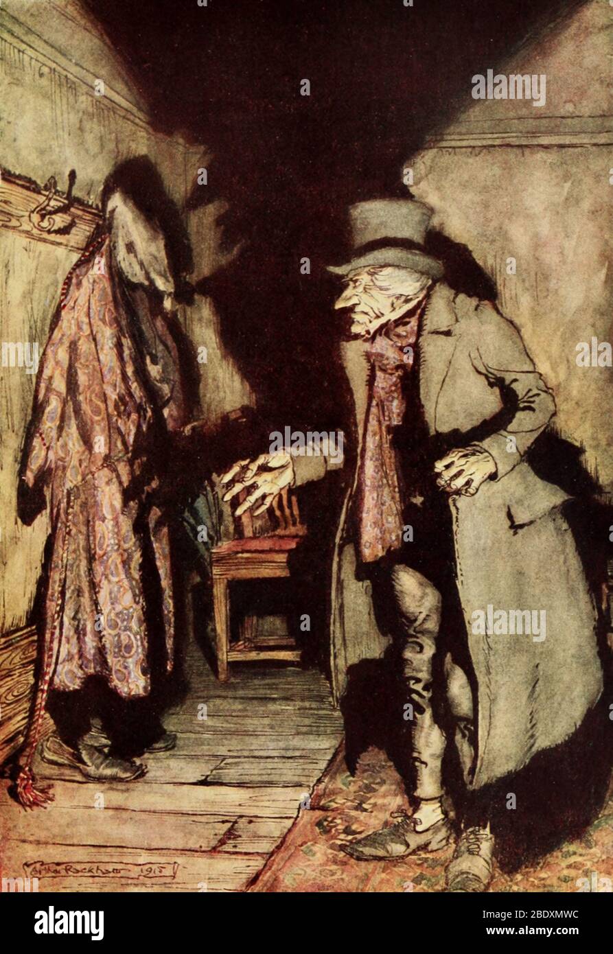 A Christmas Carol, Ebenezer Scrooge Stock Photo