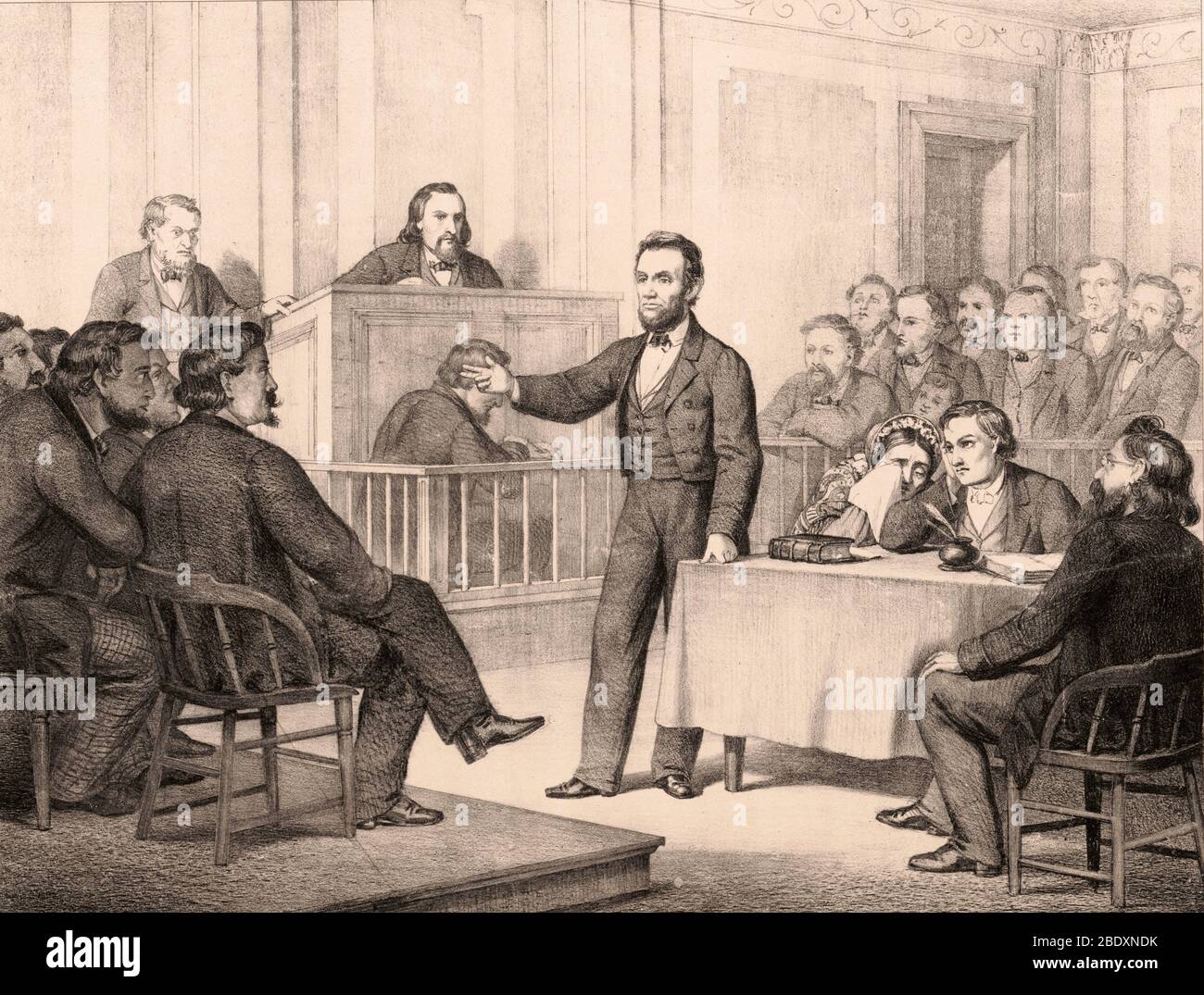 Abe Lincoln as Lawyer, 1857 Stock Photo