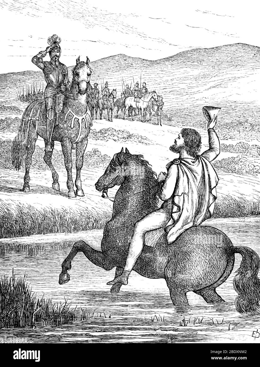 Meeting Between Robert Devereux and Hugh O'Neill, 1599 Stock Photo