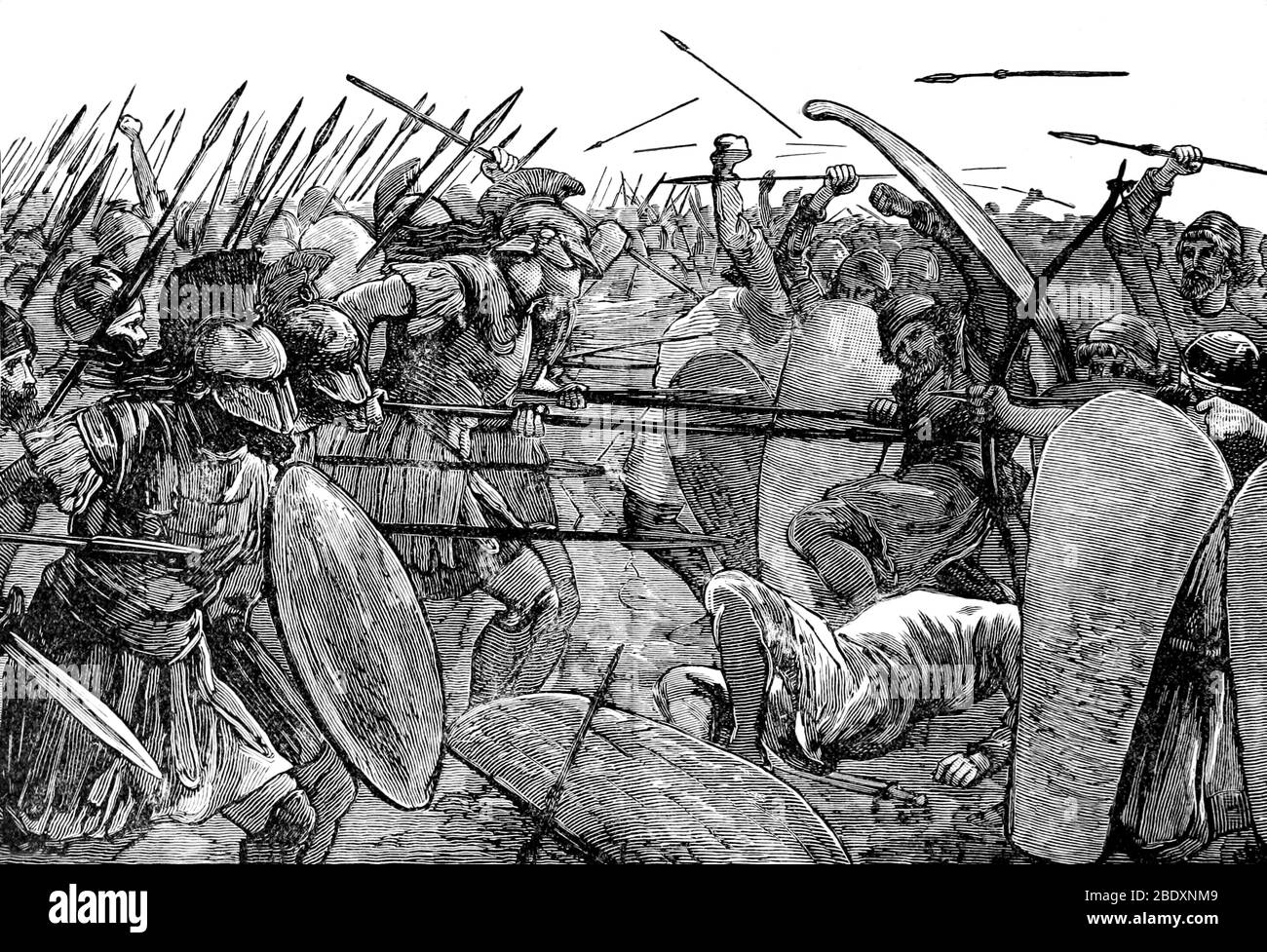 Battle of Plataea, Spartan Soldiers, 479 BC Stock Photo