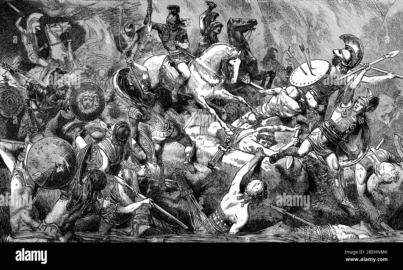 Sicilian Expedition, Massacre of the Athenian Army, 413 BC Stock Photo