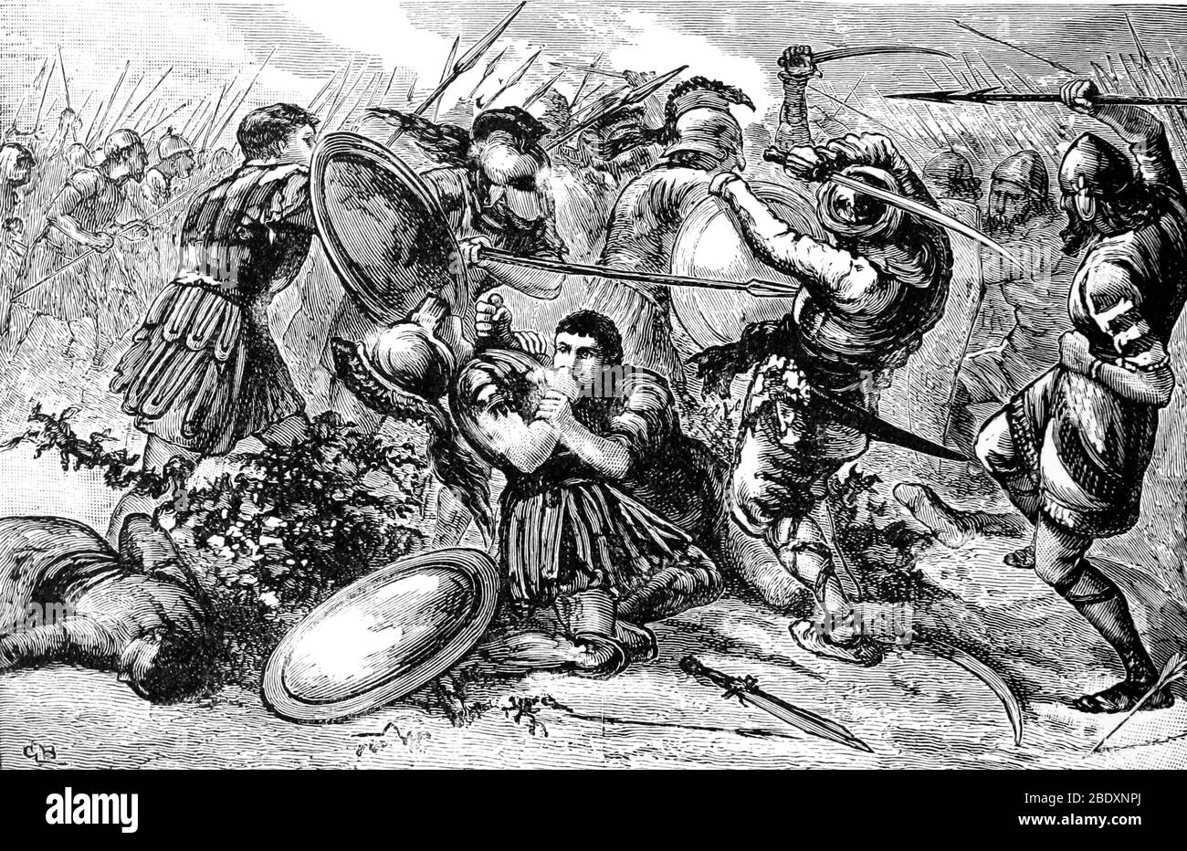 Battle of Cunaxa, 401 BC Stock Photo