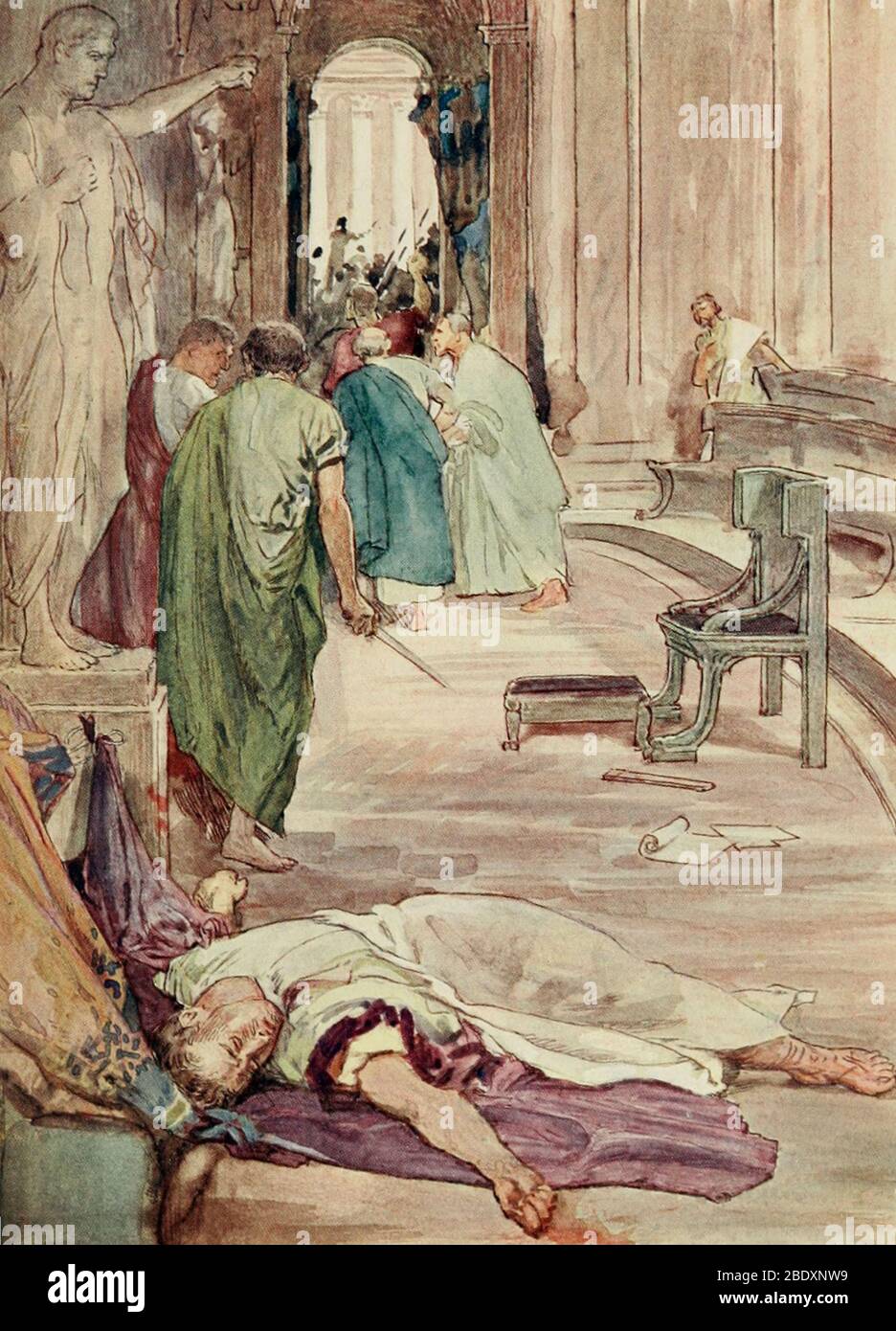 Assassination of Julius Caesar, 44 BC Stock Photo