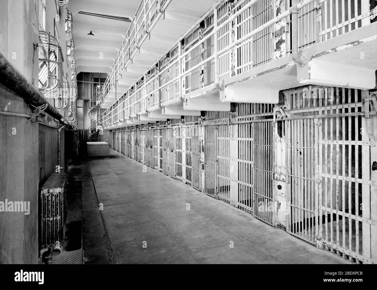 Alcatraz, Cell Block A, 1986 Stock Photo
